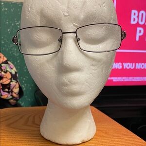 Versace Stylish rectangular Metal purple diamond arm accent glasses